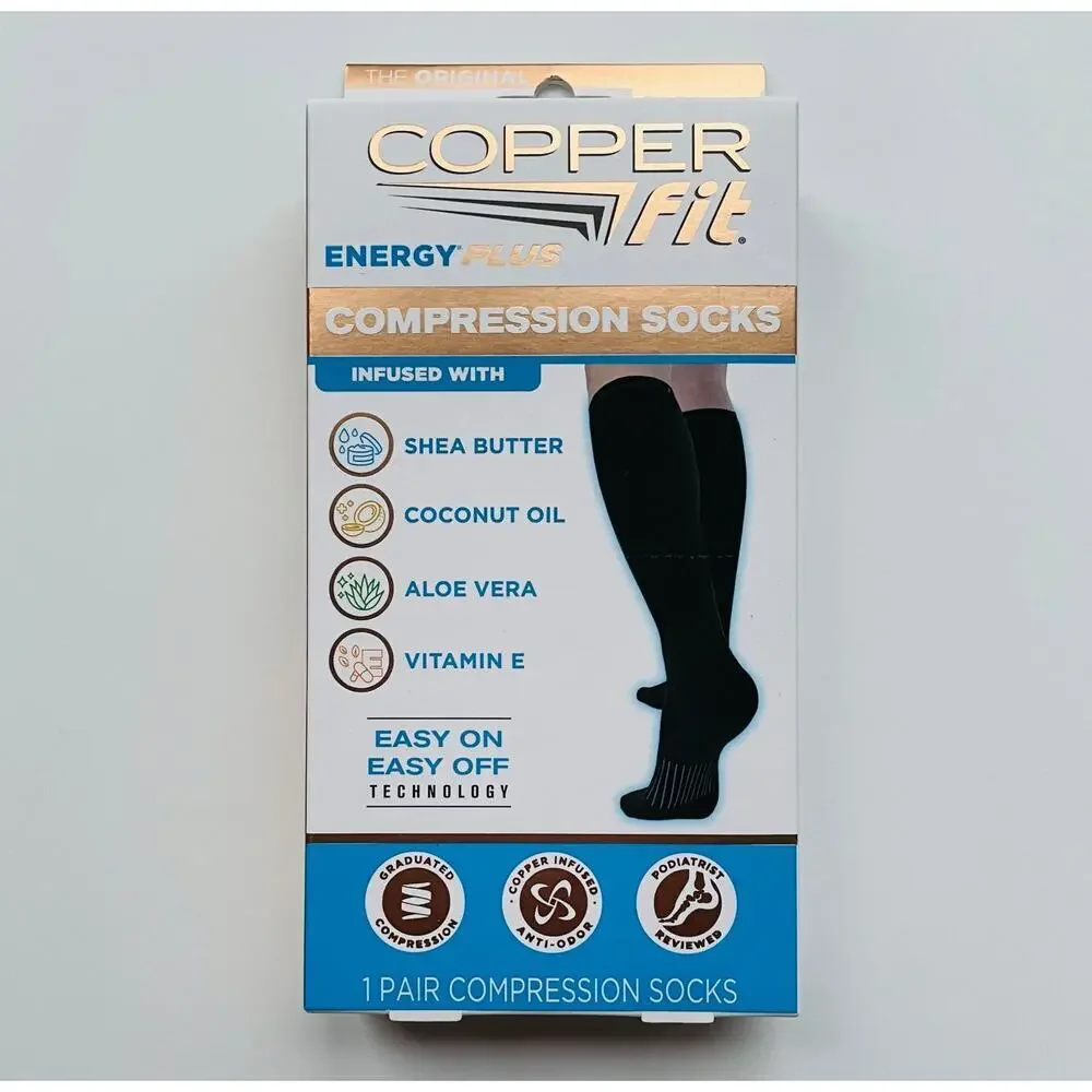 Copper Fit Energy Plus Compression Socks Size S/M NEW